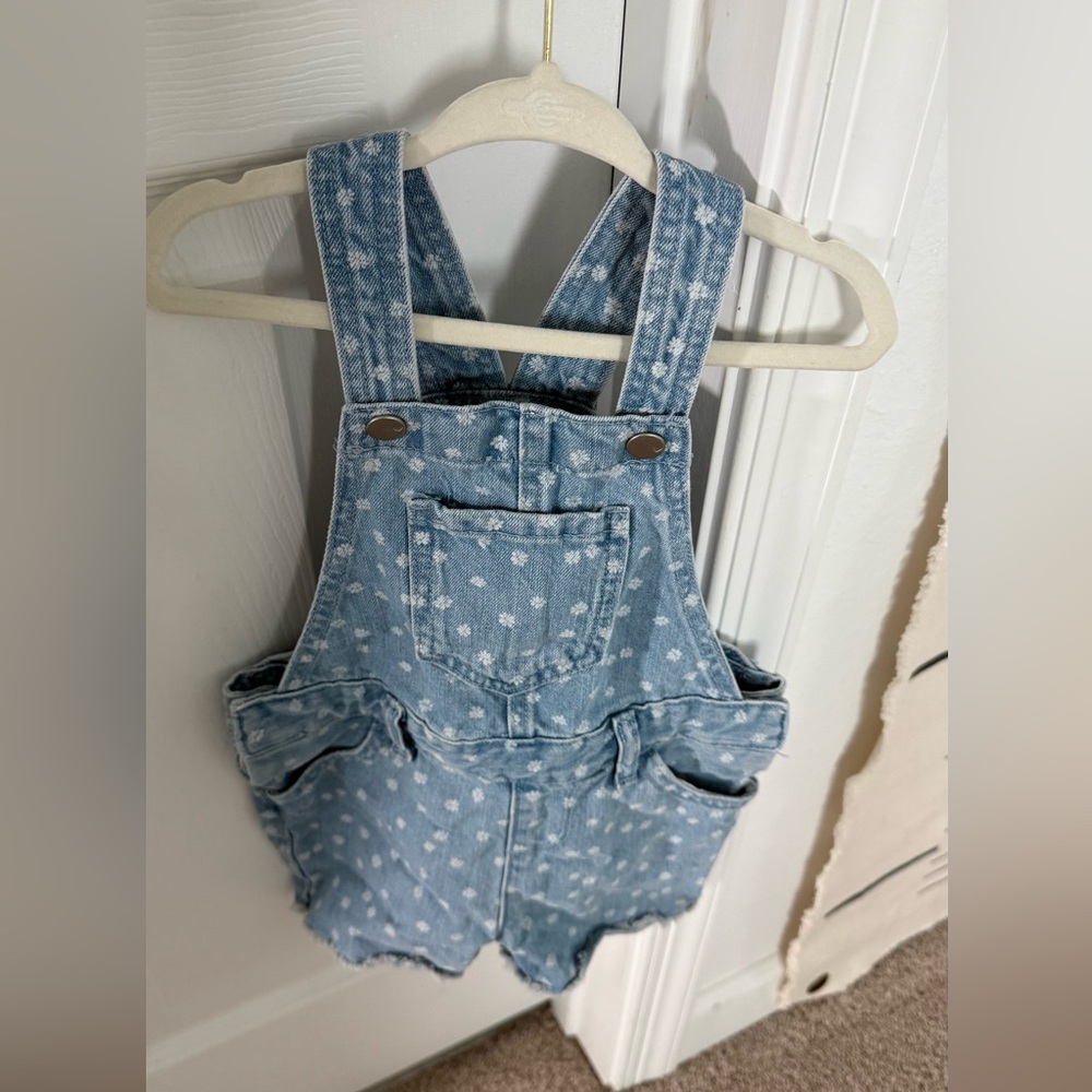 The Children's Place Light Blue Polka Dot Overalls
